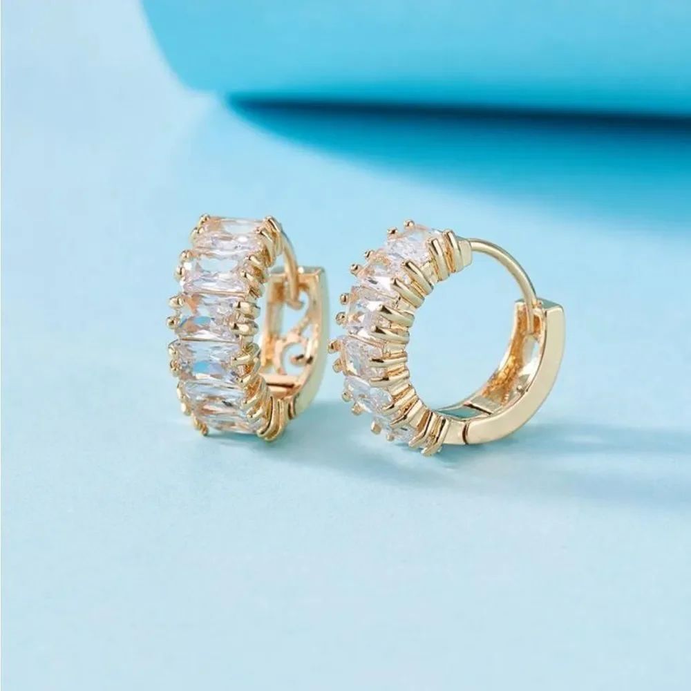 Diamond Hoop Earrings Q724